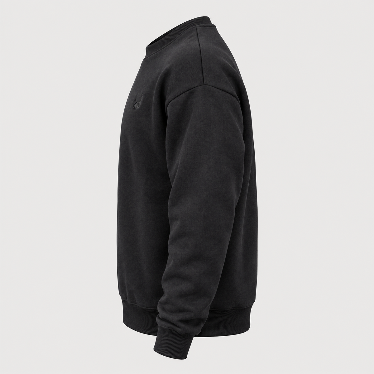 FASÁN Crewneck Black – fra siden