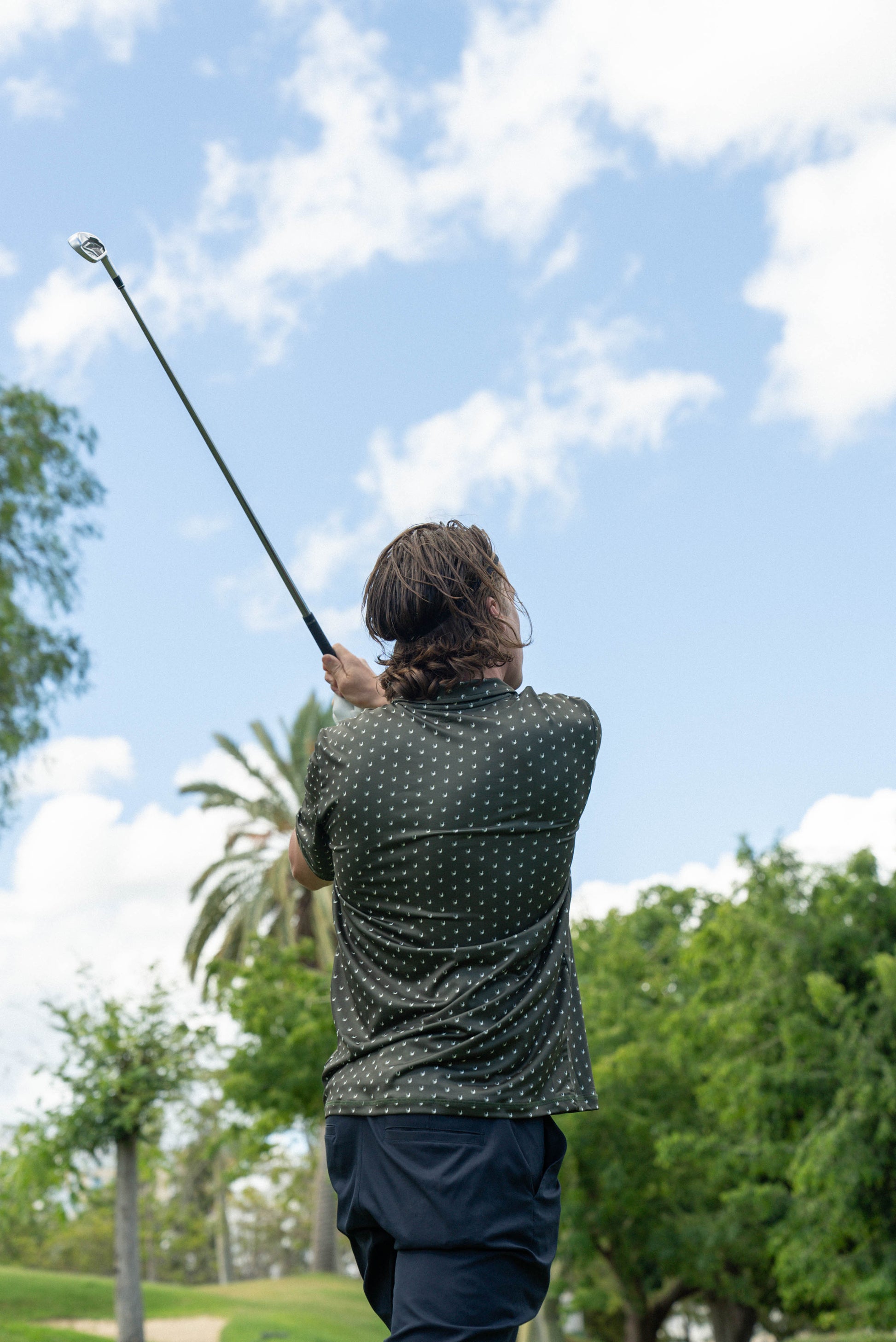 Fasán golf green pique with logo print