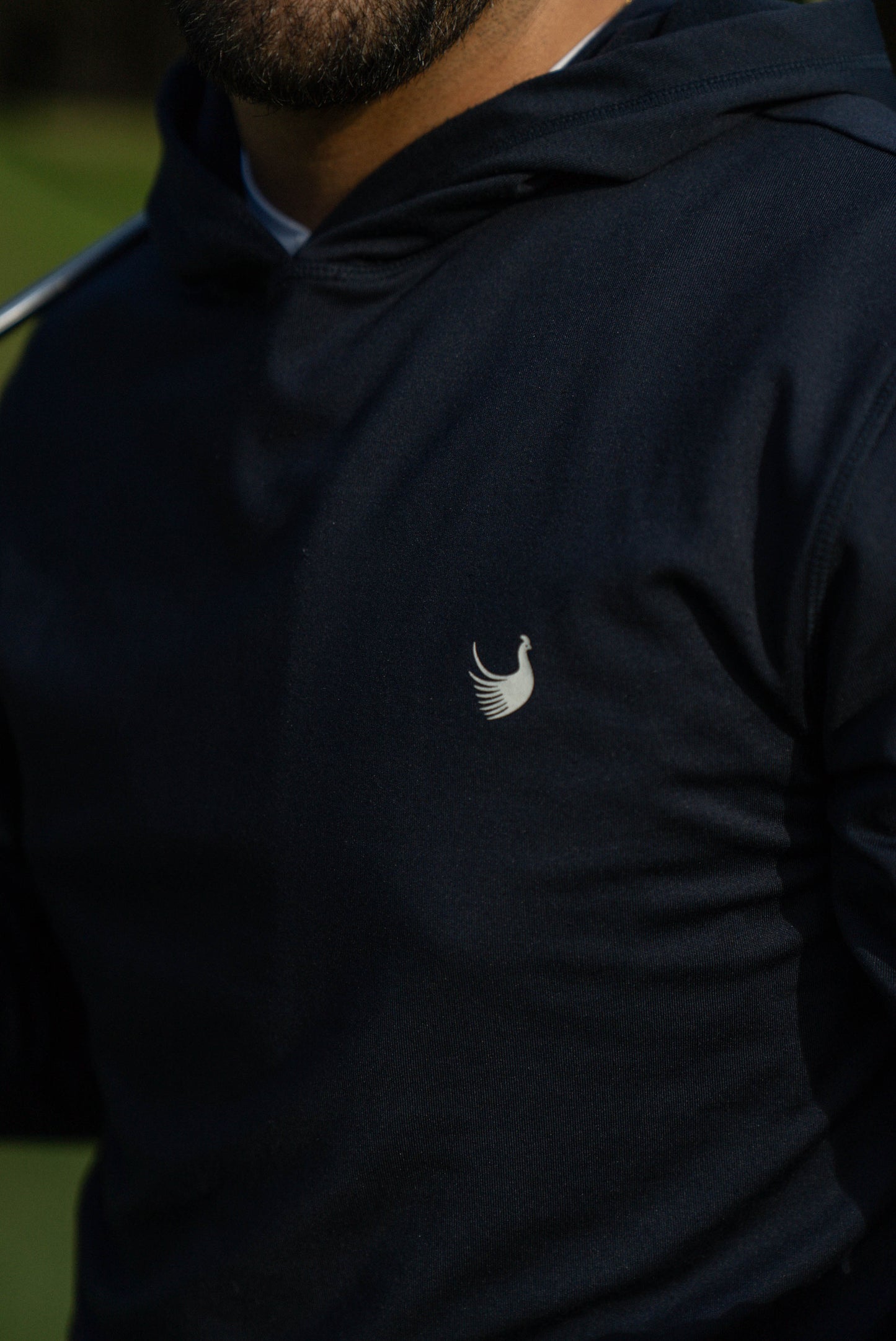 Fasán golf hoodie navy with logo