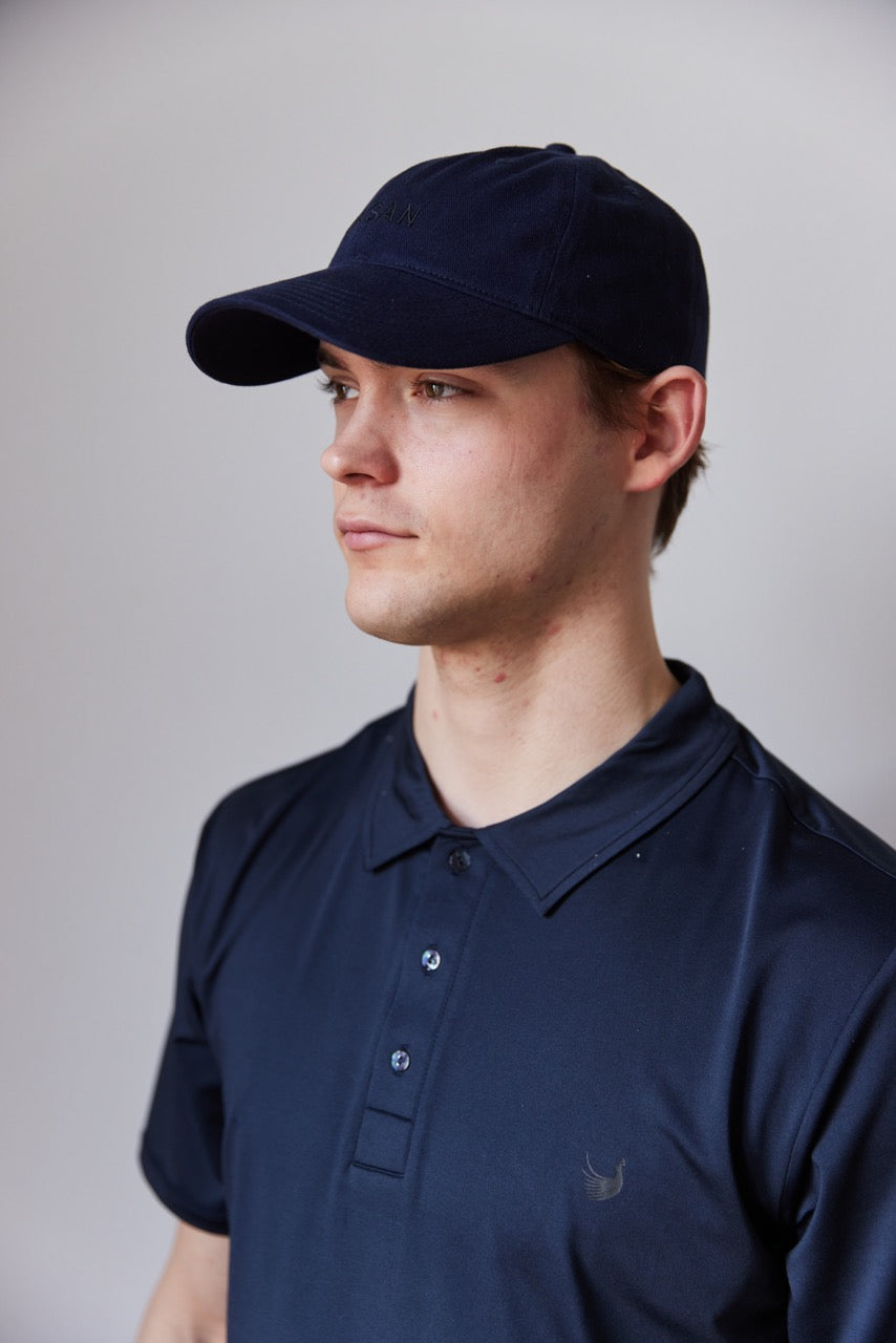 Fasán golf navy caps with logo