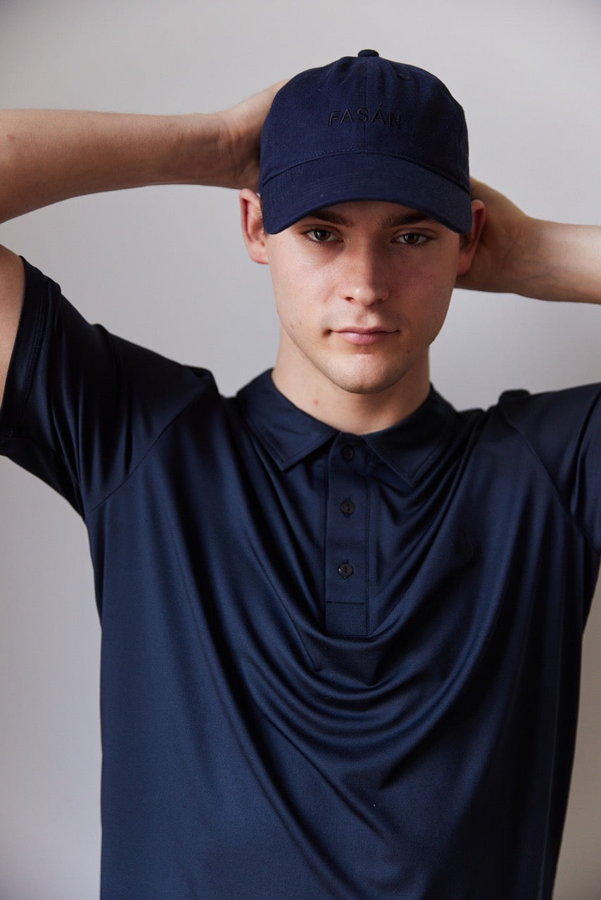 Fasán golf navy caps with logo