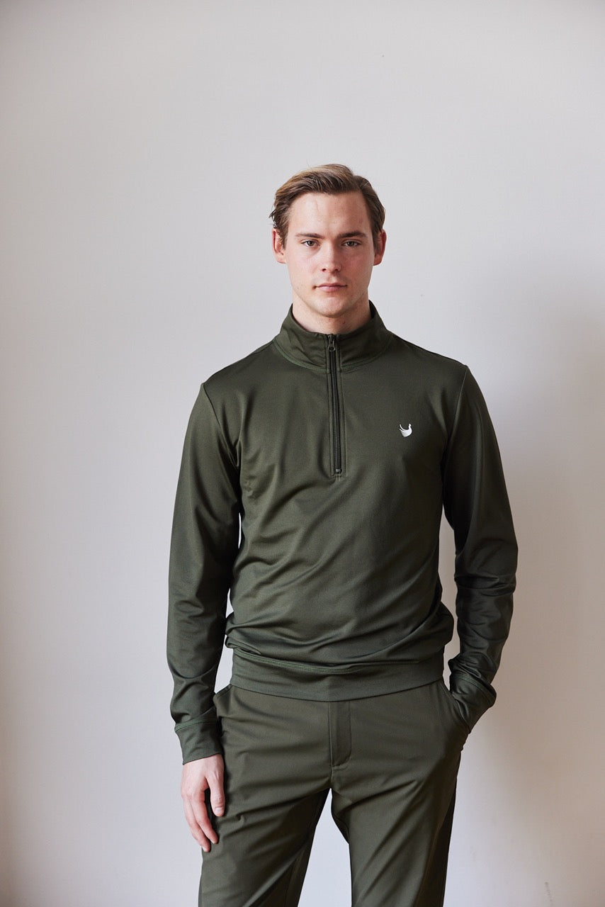 Fasán golf half zip green with logo