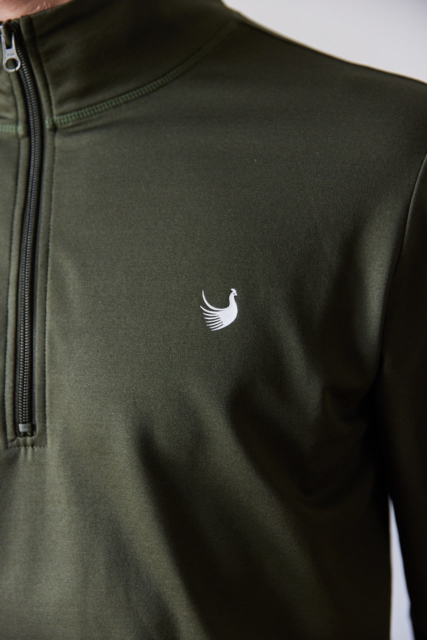 Fasán golf half zip green with logo