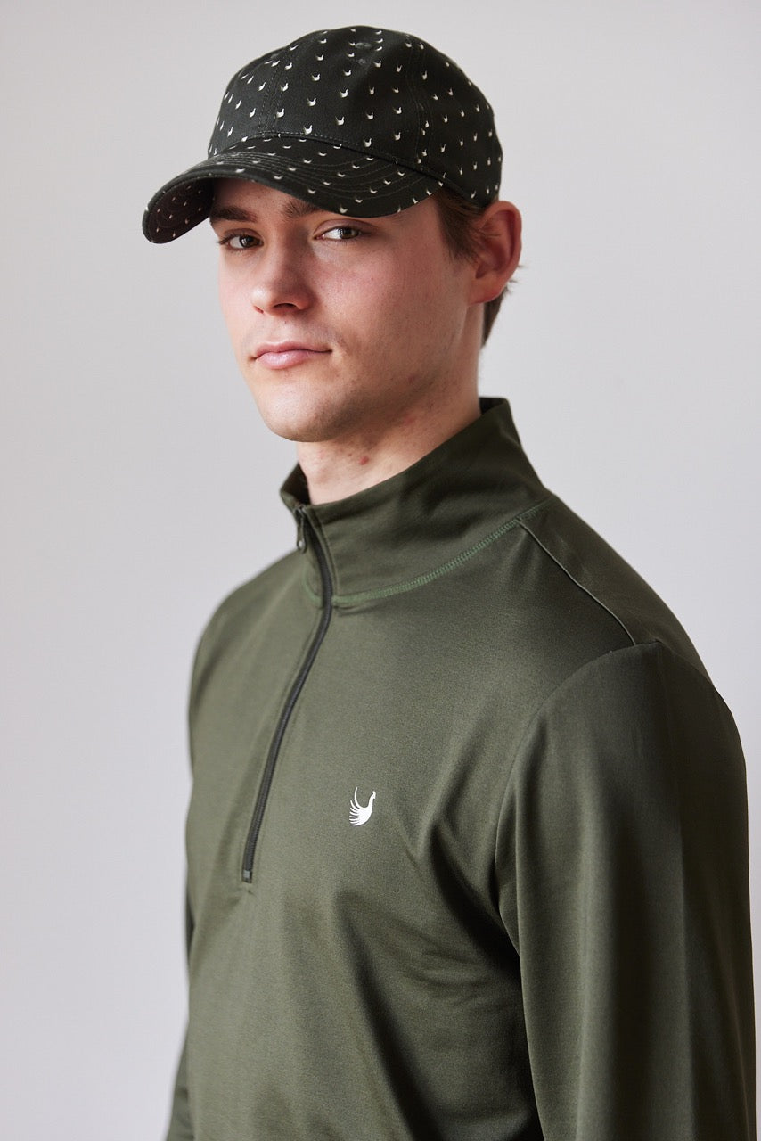 Fasán golf half zip green with logo