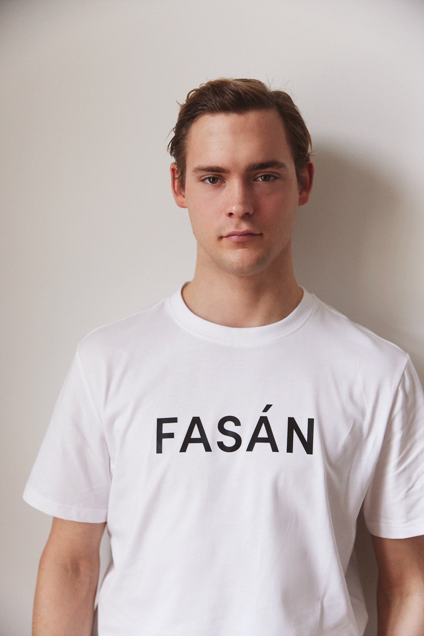 Fasán golf white t-shirt with big logo