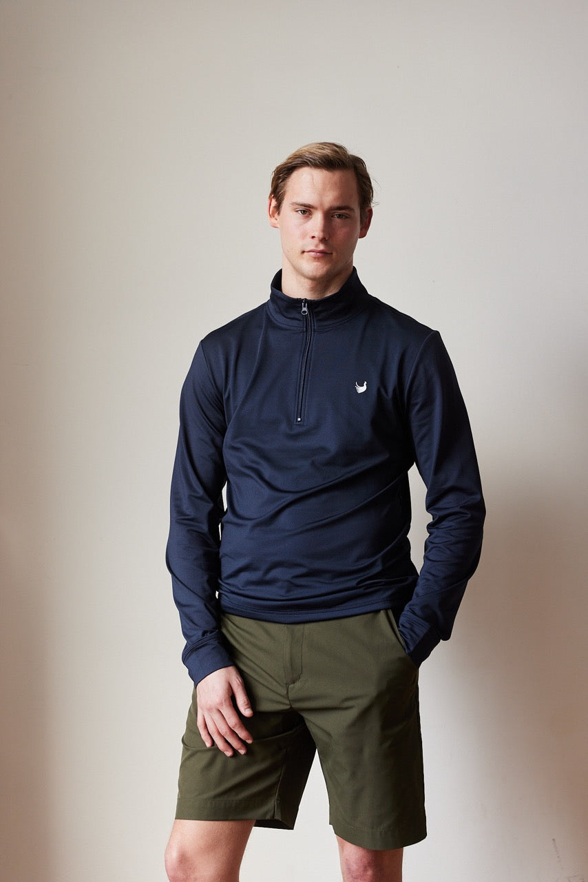 Fasán golf half zip navy with logo