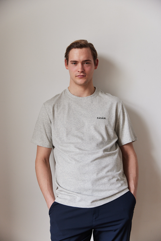 Fasán golf grey t-shirt with black logo