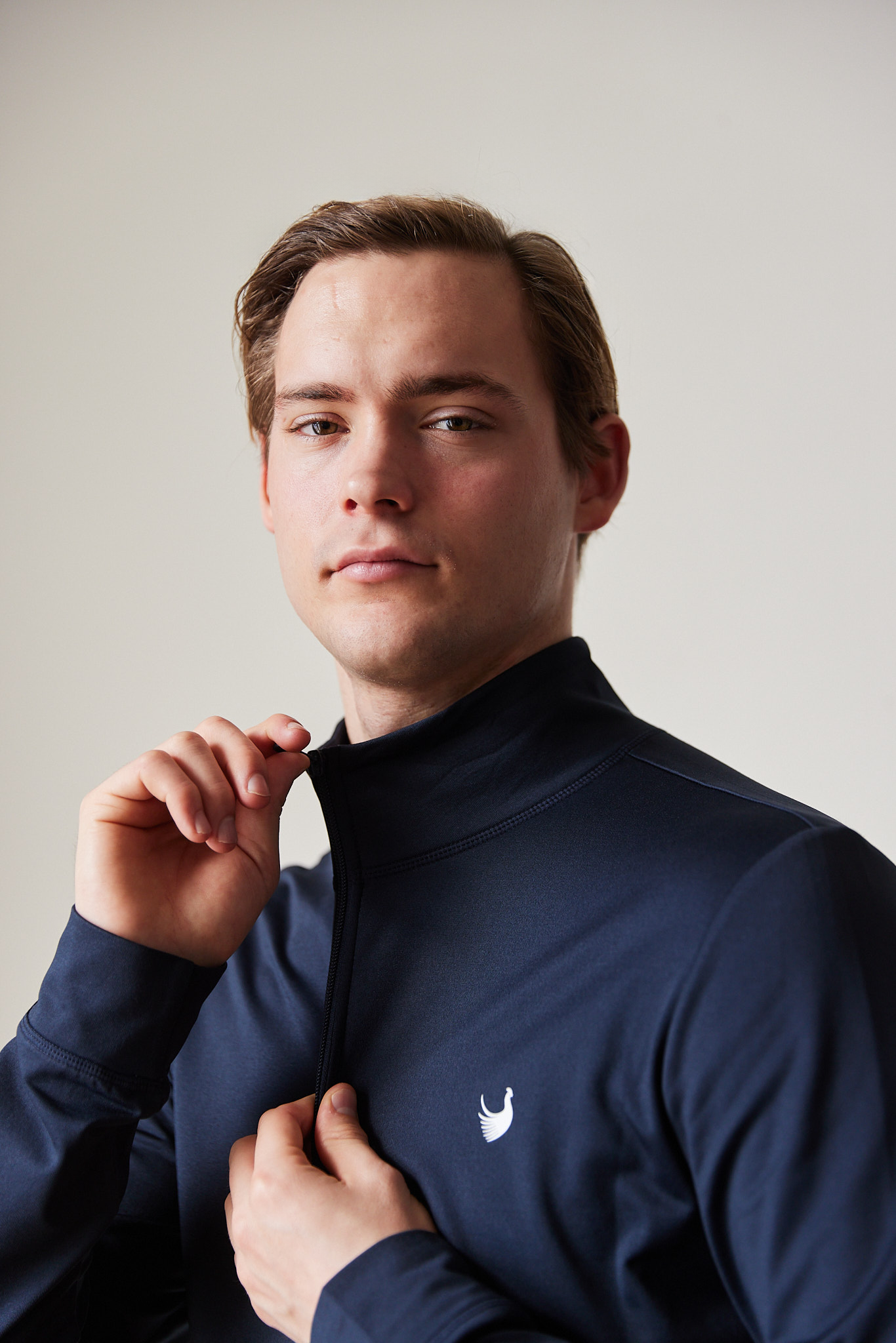 Fasán golf half zip navy with logo