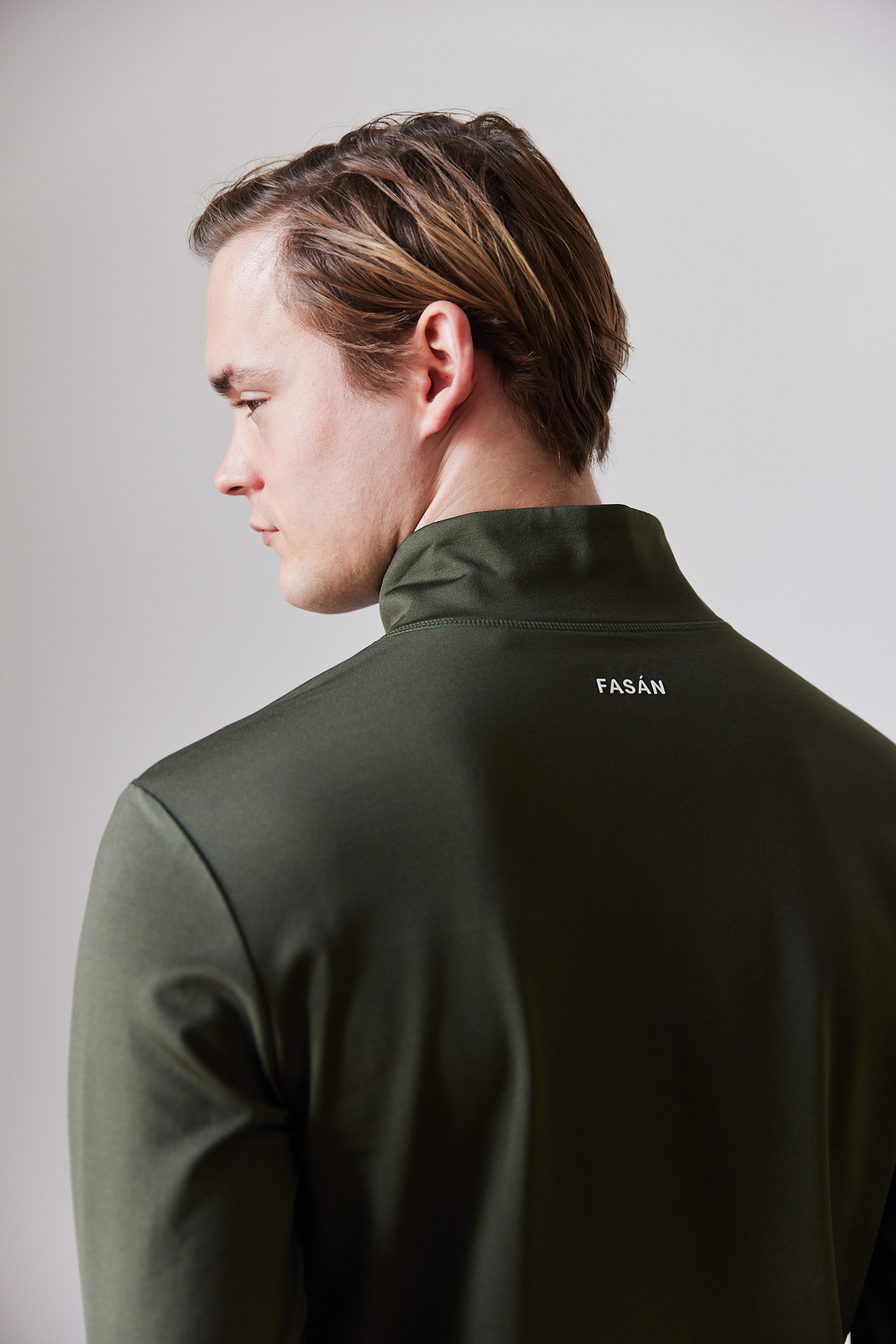 Fasán golf half zip green with logo