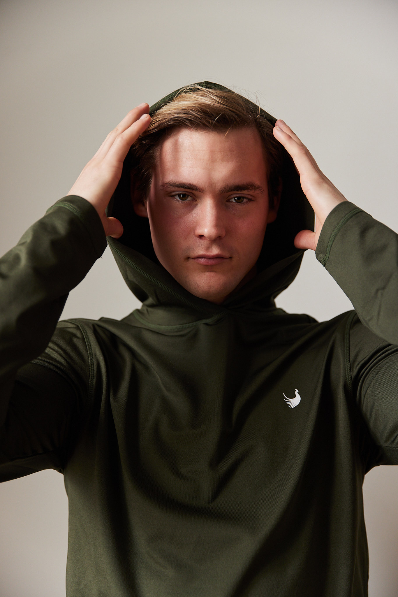 Fasán golf hoodie green with logo