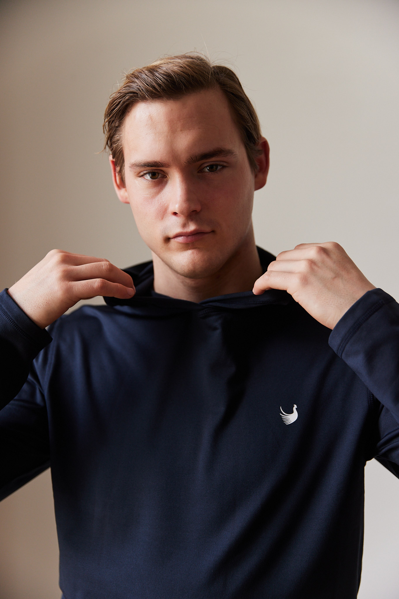 Fasán golf hoodie navy with logo