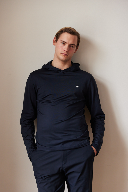 Fasán golf hoodie navy with logo